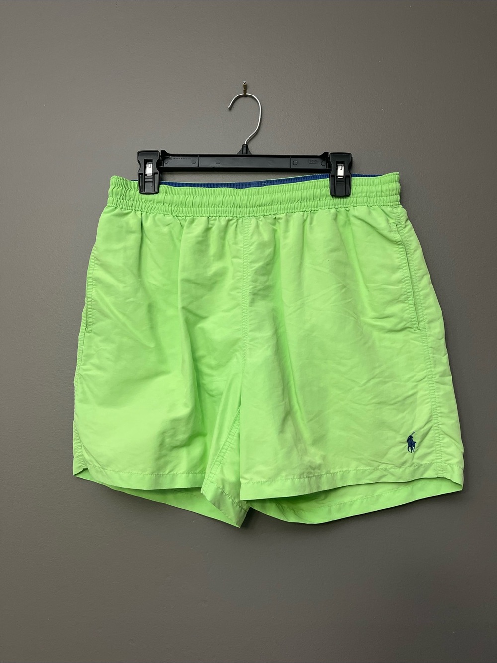 Vintage Polo Ralph Lauren Neon Green Swim Shorts with Pony Logo - Size L